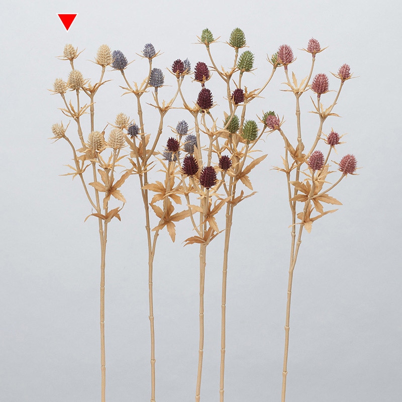 アスカ商会 造花 A-34415　エリンジウム×8 #008　ベージュ 1本（ご注文単位1本）【直送品】