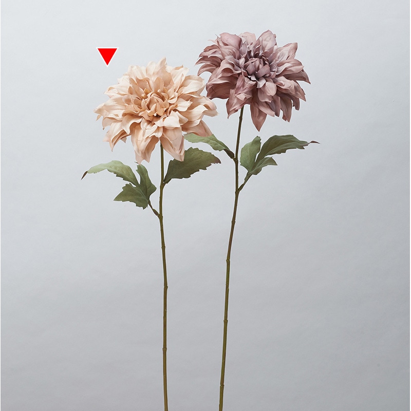 アスカ商会 造花 A-34417　ドライルックダリア #008　ベージュ 1本（ご注文単位1本）【直送品】