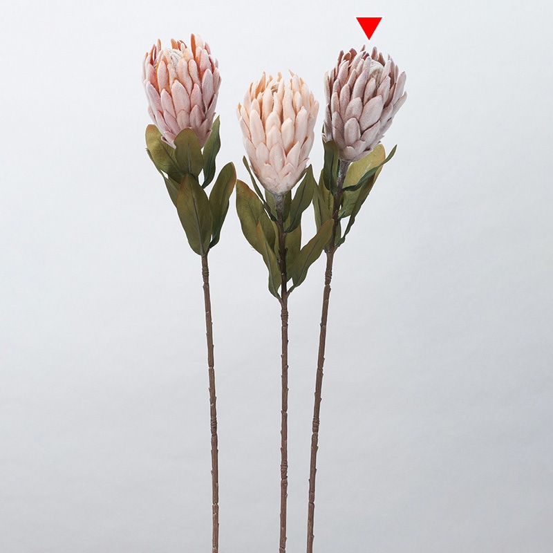 アスカ商会 造花 A-34418　プロテア #006A　ダステイラベンダー 1本（ご注文単位1本）【直送品】