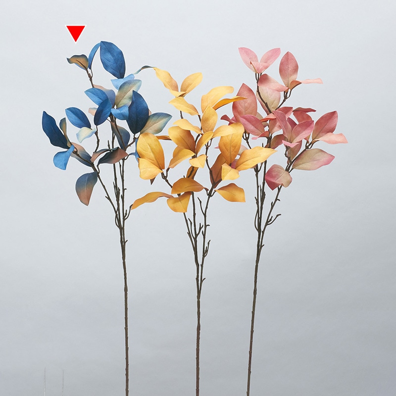 アスカ商会 造花・グリーン A-44003　リーフスプレー #009B　ブルーブラウン 1本（ご注文単位1本）【直送品】