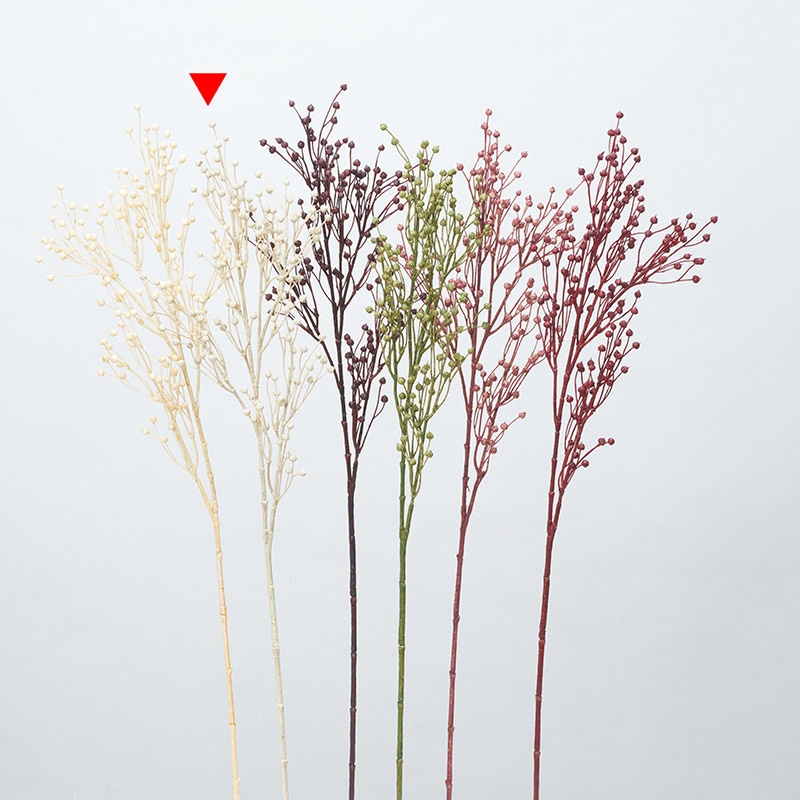 アスカ商会 造花・グリーン A-47957　フラックスシード #008B　ライトベージュ 1本（ご注文単位1本）【直送品】