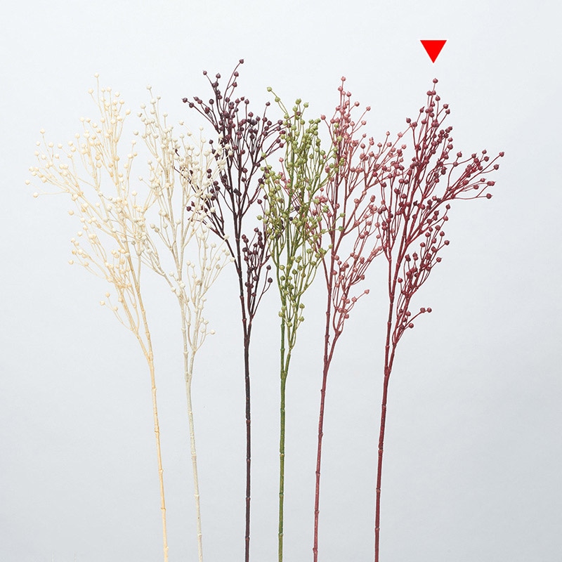 アスカ商会 造花・グリーン A-47957　フラックスシード #092R　ワインレッド 1本（ご注文単位1本）【直送品】