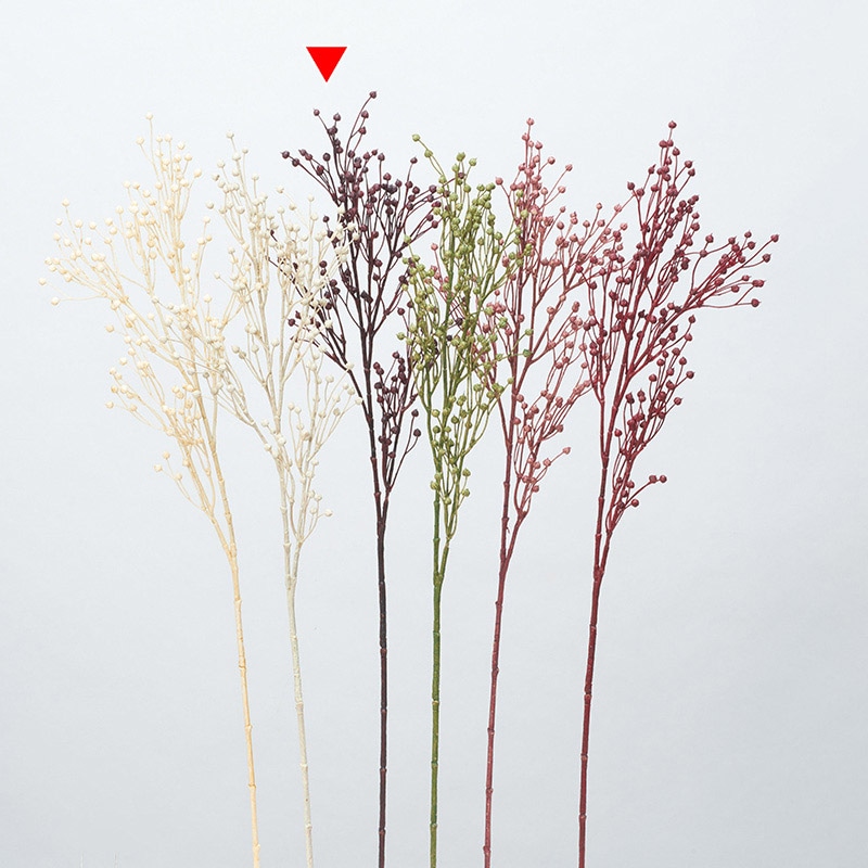 アスカ商会 造花・グリーン A-47957　フラックスシード #015　バーガンディ 1本（ご注文単位1本）【直送品】