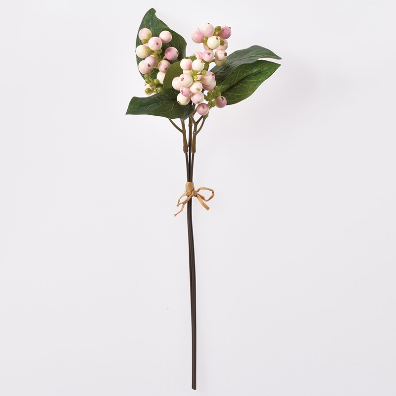 アスカ商会 造花・グリーン A-47959　スノーベリーバンチ #003　ピンク 1束（ご注文単位1束）【直送品】
