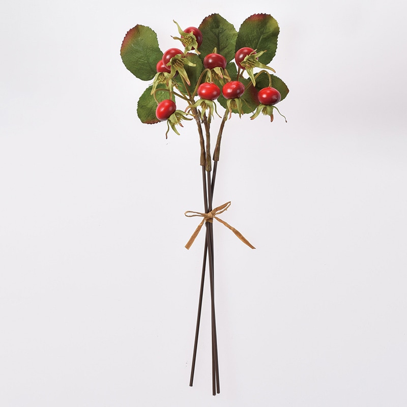 アスカ商会 造花・グリーン A-47960 ローズヒップバンチ #002 レッド 1束(ご注文単位1束)【直送品】