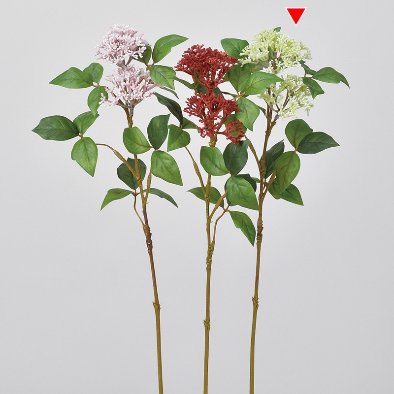 アスカ商会 造花・グリーン A-44020 シキミア #052B ライトグリーン 1本(ご注文単位1本)【直送品】