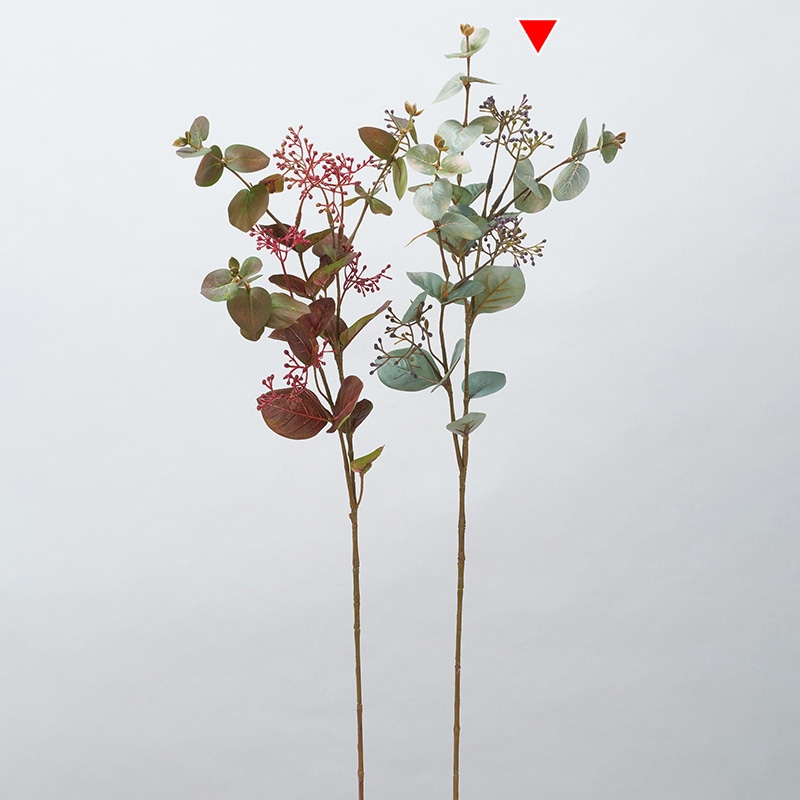 アスカ商会 造花・グリーン A-44021　ユーカリ #053P　グリーンパープル 1本（ご注文単位1本）【直送品】