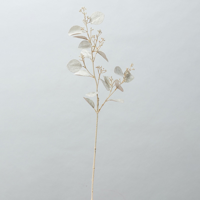 アスカ商会 造花・グリーン A-44047ベルベットユーカリスプレー #063S　シルバーグレイ 1本（ご注文単位1本）【直送品】