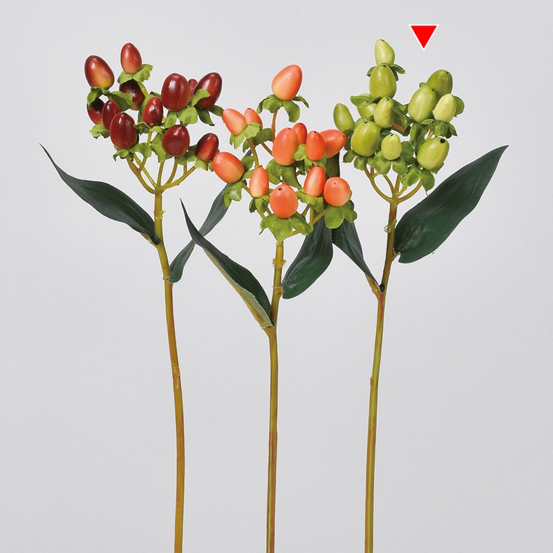 アスカ商会 造花・グリーン A-47966 ヒペリカム #051A グリーン 1本(ご注文単位1本)【直送品】