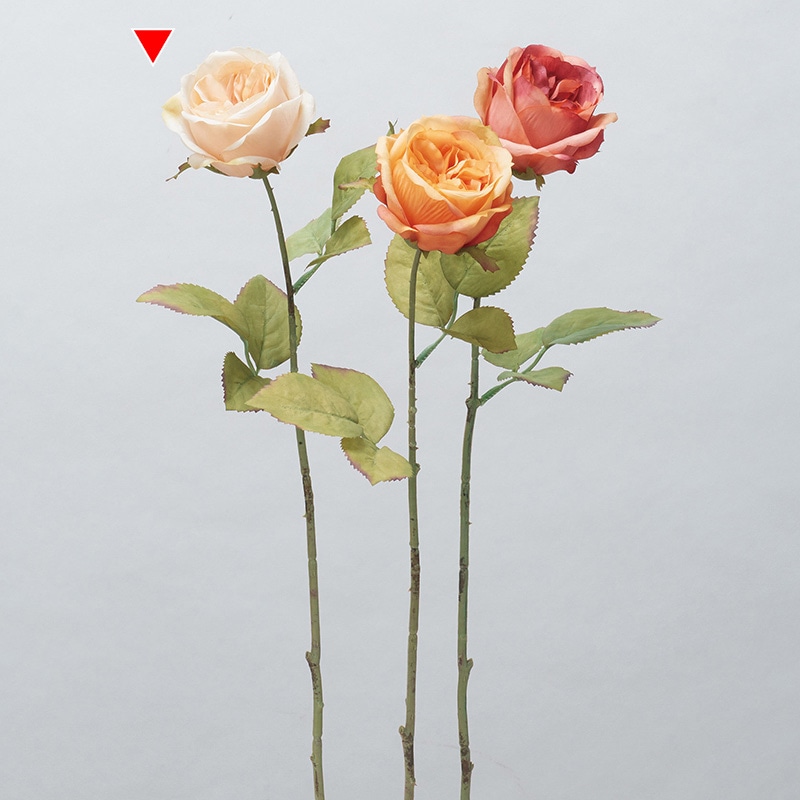 アスカ商会 造花 A-34439 ローズ #011 クリームホワイト 1本(ご注文単位1本)【直送品】