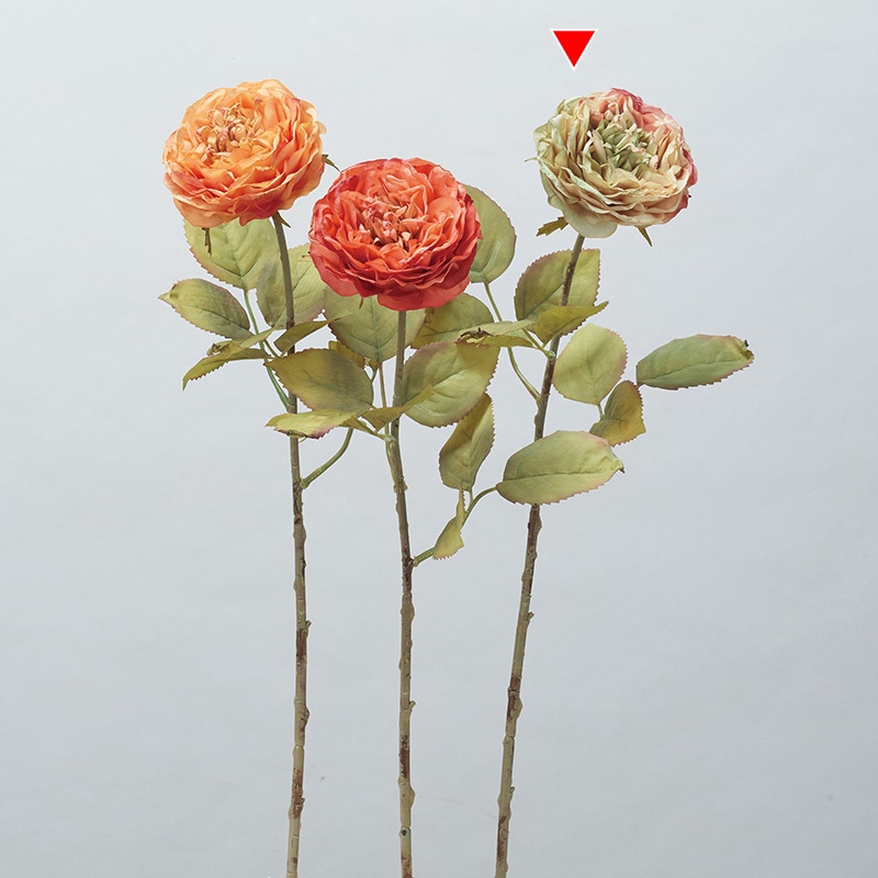 アスカ商会 造花 A-34440 ローズ #091P アイボリーピンク 1本(ご注文単位1本)【直送品】