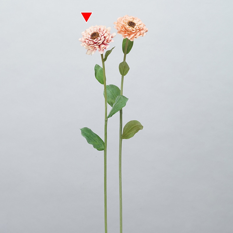 アスカ商会 造花 A-34458 ジニア #003C クリームピンク 1本(ご注文単位1本)【直送品】