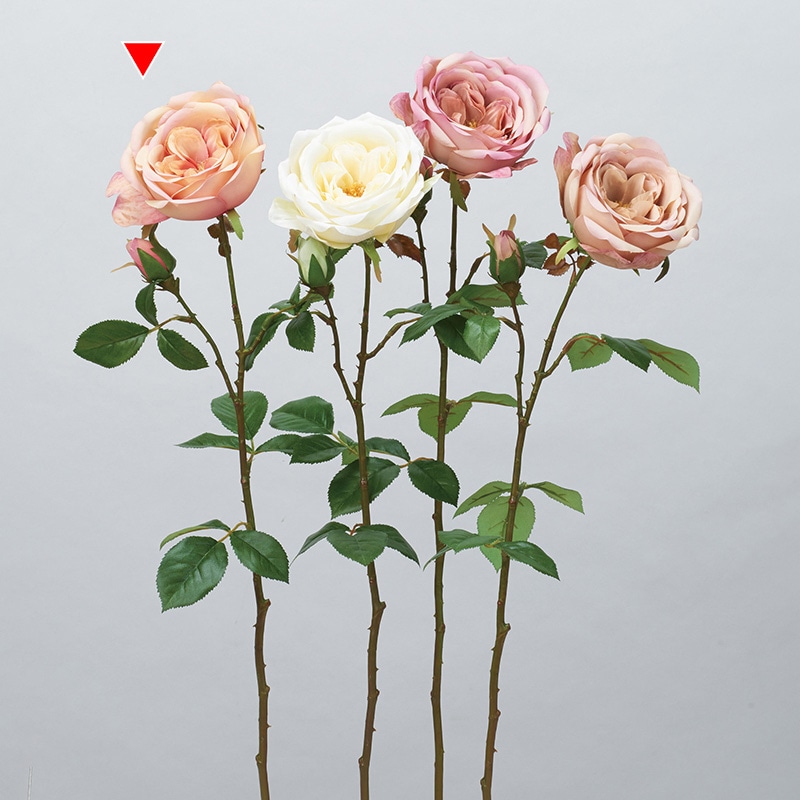 アスカ商会 造花 A-34459 ローズ×1 つぼみ×1 #004A アプリコット 1本(ご注文単位1本)【直送品】