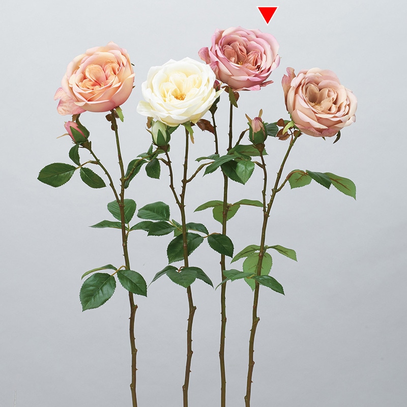 アスカ商会 造花 A-34459 ローズ×1 つぼみ×1 #055 モーブ 1本(ご注文単位1本)【直送品】