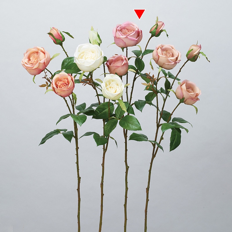 アスカ商会 造花 A-34460 ローズ×2 つぼみ×1 #055 モーブ 1本(ご注文単位1本)【直送品】