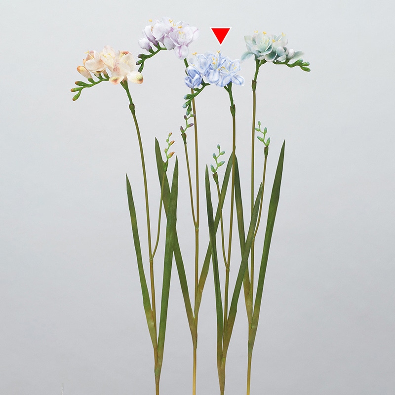 アスカ商会 造花 A-34462　フリージア #009W　ブルーホワイト 1本（ご注文単位1本）【直送品】