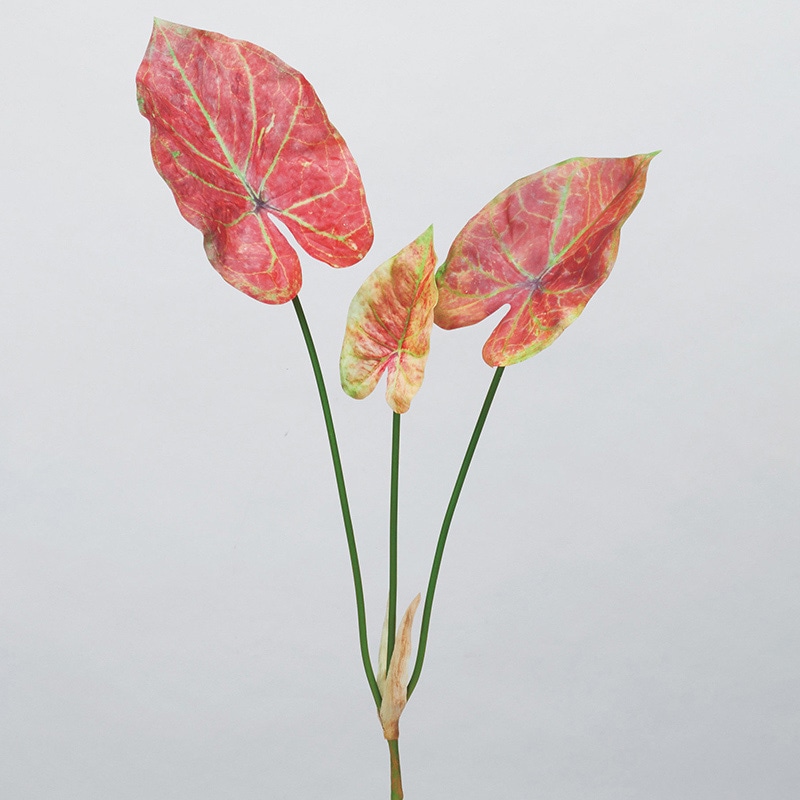 アスカ商会 造花・グリーン A-44071 カラジューム #002 レッド 1本(ご注文単位1本)【直送品】