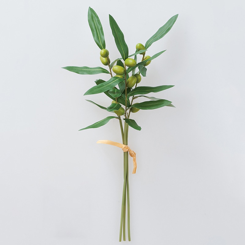 >アスカ商会 造花・グリーン A-47979 オリーブバンチ #051A グリーン 1束(ご注文単位1束)【直送品】