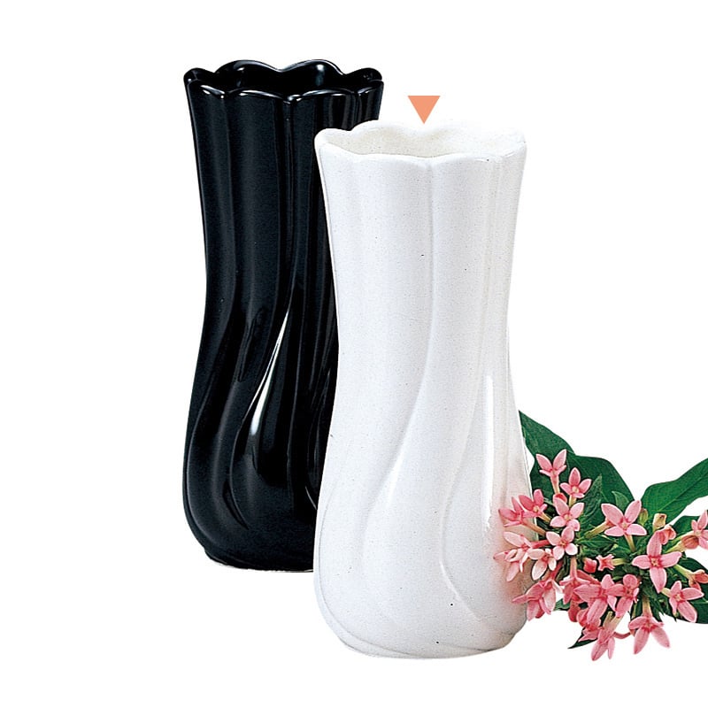 高岡健二商店 陶器 花瓶 85×200 シロ T-838 1個（ご注文単位1個）【直送品】