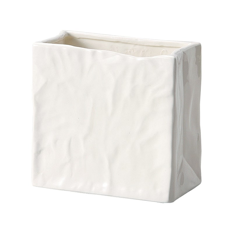 高岡健二商店 陶器 花瓶 170×95×165 シロ T-876 1個（ご注文単位1個）【直送品】