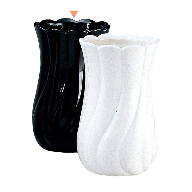 高岡健二商店 陶器 花瓶 140×225 クロ T-828 1個（ご注文単位1個）【直送品】