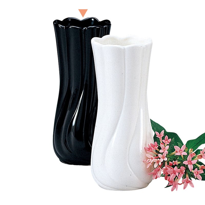 高岡健二商店 陶器 花瓶 85×200 クロ T-838 1個（ご注文単位1個）【直送品】