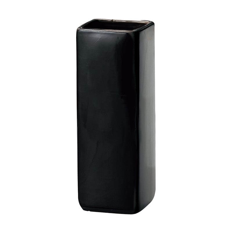 高岡健二商店 陶器 花瓶 90×90×250 クロ T-868 1個（ご注文単位1個）【直送品】