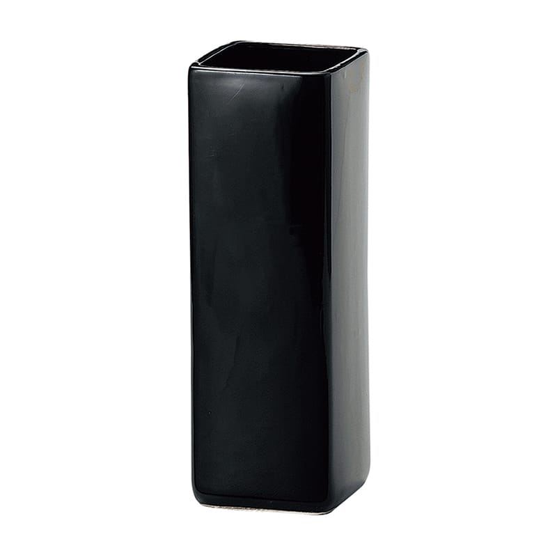 高岡健二商店 陶器 花瓶 105×105×300 クロ T-869 1個（ご注文単位1個）【直送品】