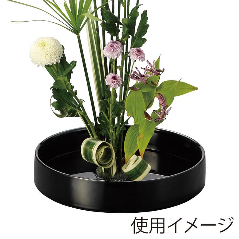 高岡健二商店 磁器 水盤 300×60 ブラック T-1865 1個(ご注文単位1個)【直送品】