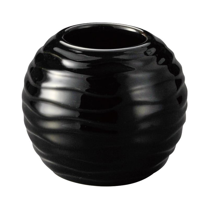 高岡健二商店 陶器 花瓶 ボールS ブラック T-1891 1個（ご注文単位1個）【直送品】