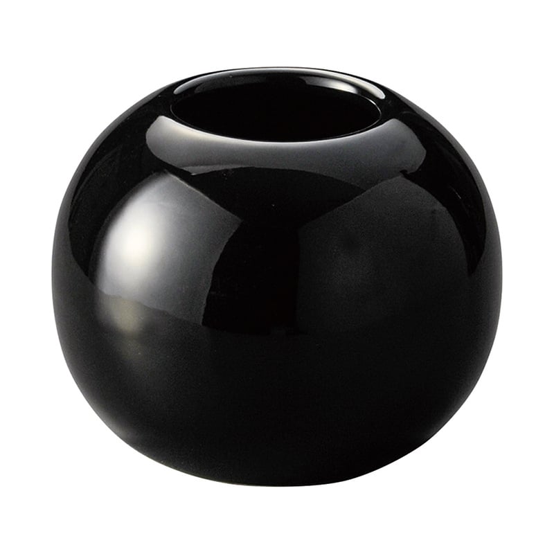 高岡健二商店 陶器 花瓶 62×130 ブラック T-1892 1個（ご注文単位1個）【直送品】