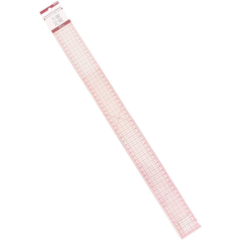 コンサイス 洋裁方眼定規 メモリ張合せ 60×5cm クリア CON11133 1本（ご注文単位1本）【直送品】