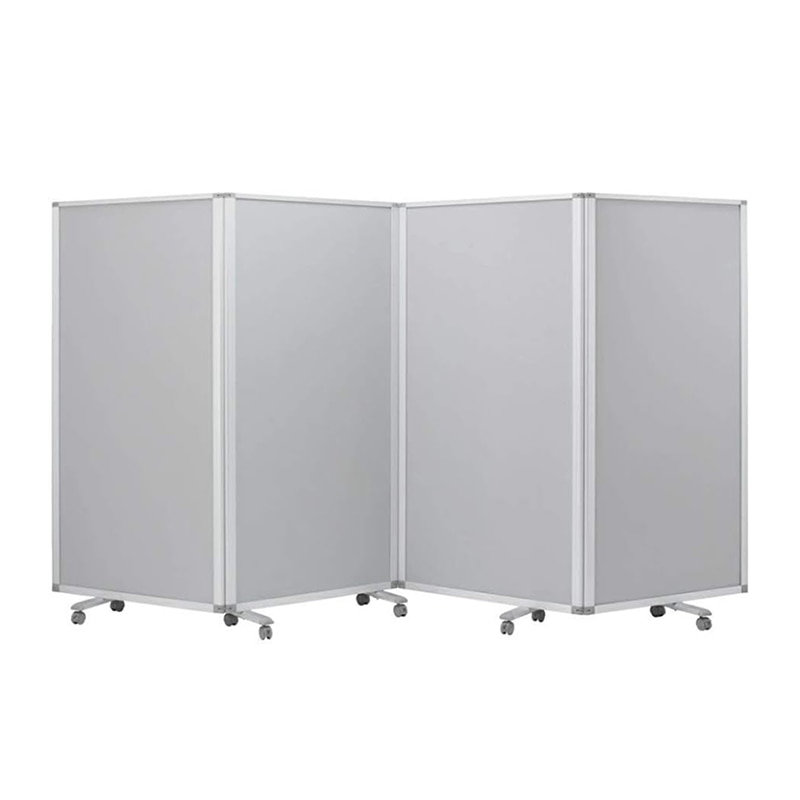 コマイ 4連スクリーン クロスタイプ グレー 幅3600×高さ1800mm TP4-1809BN-FFYY 1台（ご注文単位1台）【直送品】