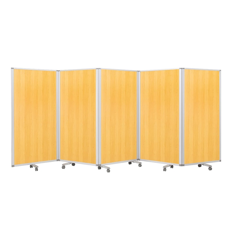 コマイ 5連スクリーン 木目調タイプ ナチュラル 幅4500×高さ1800mm TP5-1809BN-NNWW 1台（ご注文単位1台）【直送品】