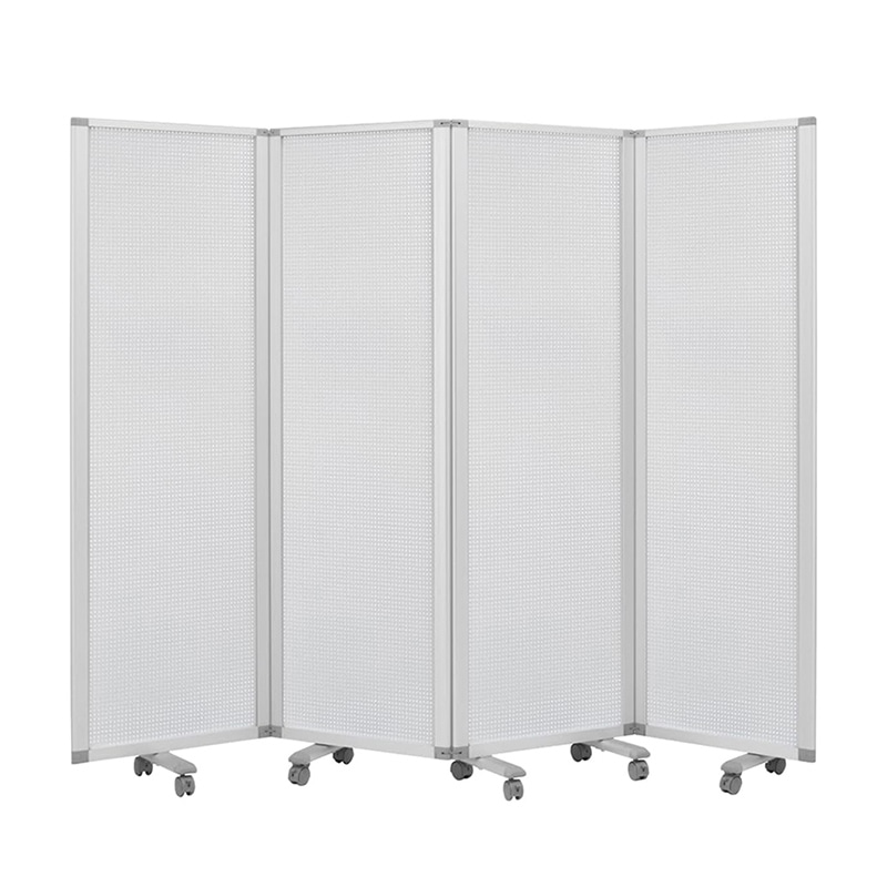 コマイ パンチングメタルパーテーション 4連 幅2400×高さ1800mm TP4-1806BN-SYB 1台（ご注文単位1台）【直送品】