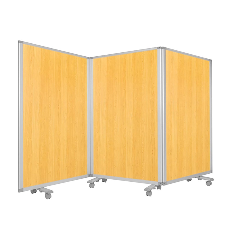 コマイ 3連スクリーン 木目調タイプ シルバーフレーム ナチュラル 幅2700×高さ1800mm TP3-1509BN-NNWW 1台（ご注文単位1台）【直送品】