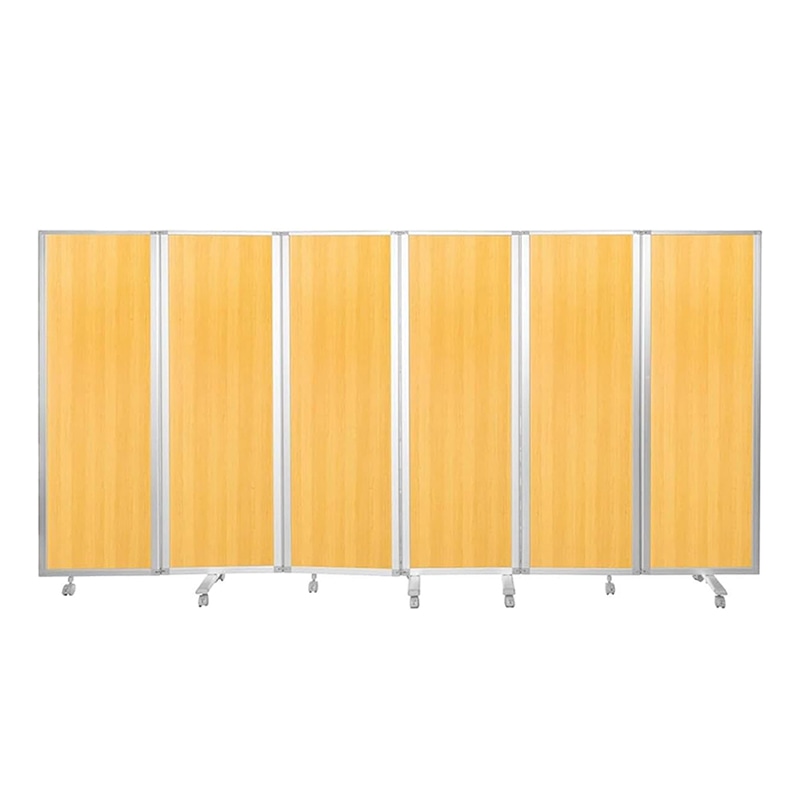 コマイ 6連パーテーション 木目調タイプ ナチュラル 幅3600×高さ1800mm TP6-1806BN-NNWW 1台（ご注文単位1台）【直送品】