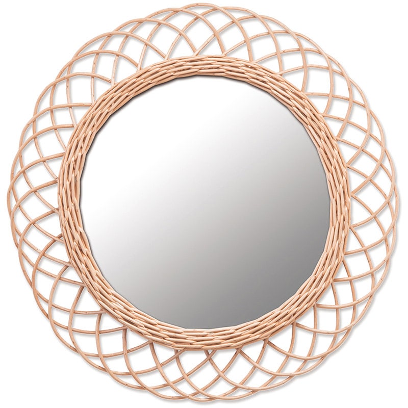 ポッシュリビング ウィッカーミラー L 11641　ナチュラル 1個（ご注文単位1個）【直送品】