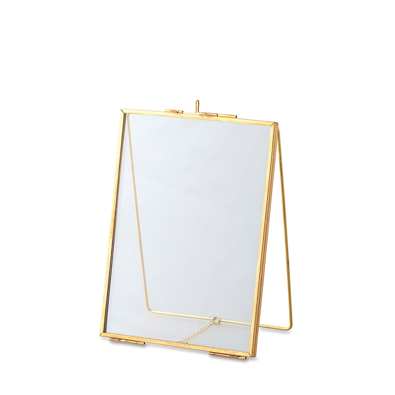 ポッシュリビング ガラスフレーム スタンドシングル 22612　ゴールド 1個（ご注文単位1個）【直送品】