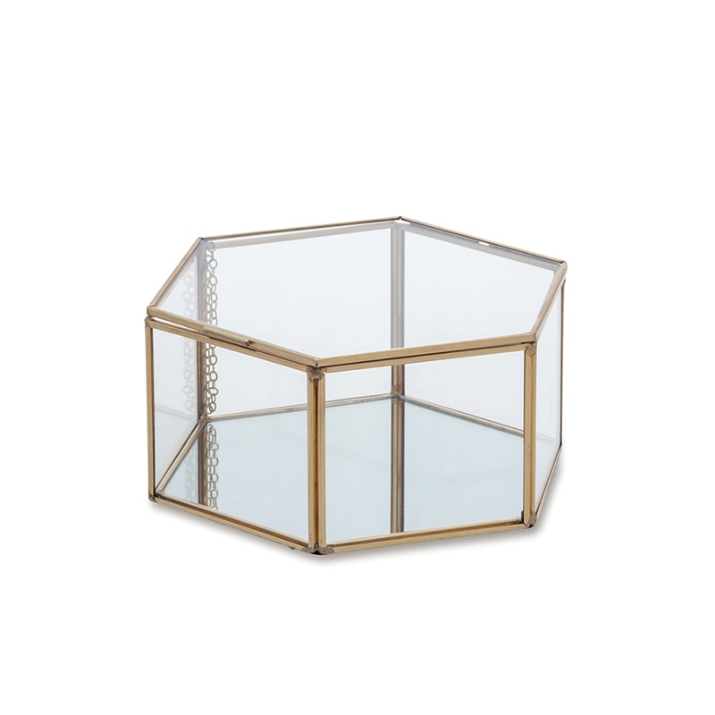 ポッシュリビング フレームボックス ヘクス　L 22632　ゴールド 1個（ご注文単位1個）【直送品】