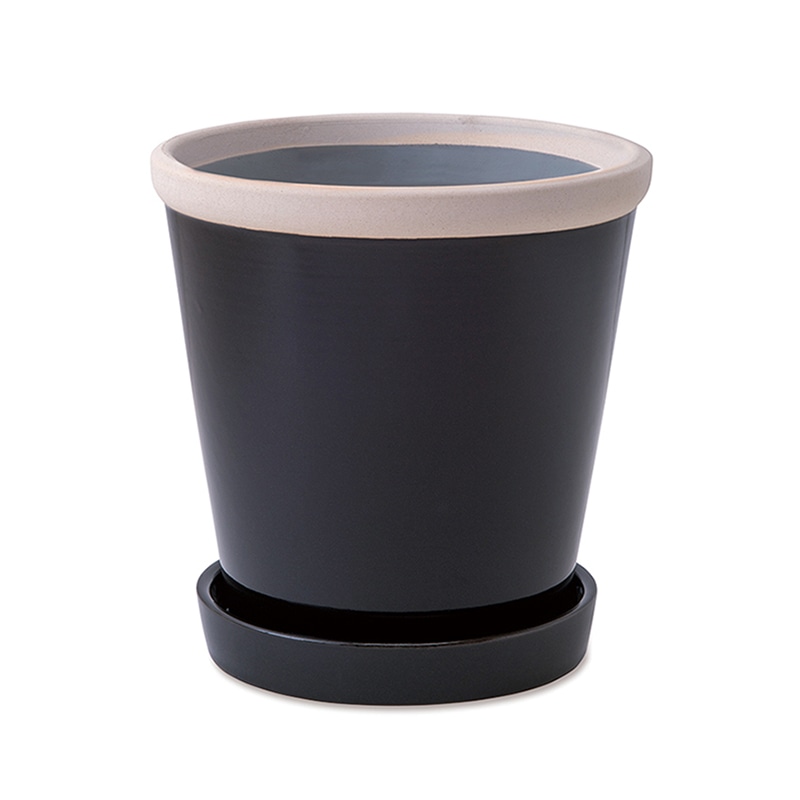 ポッシュリビング グロッシーポット チャコール 30764 1個（ご注文単位1個）【直送品】