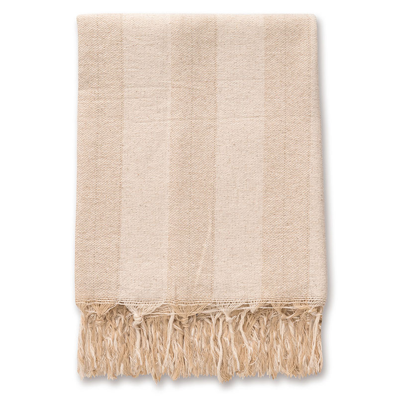 ポッシュリビング ダブルウェイトマルチカバー ストライプ 53401　ナチュラル 1個（ご注文単位1個）【直送品】