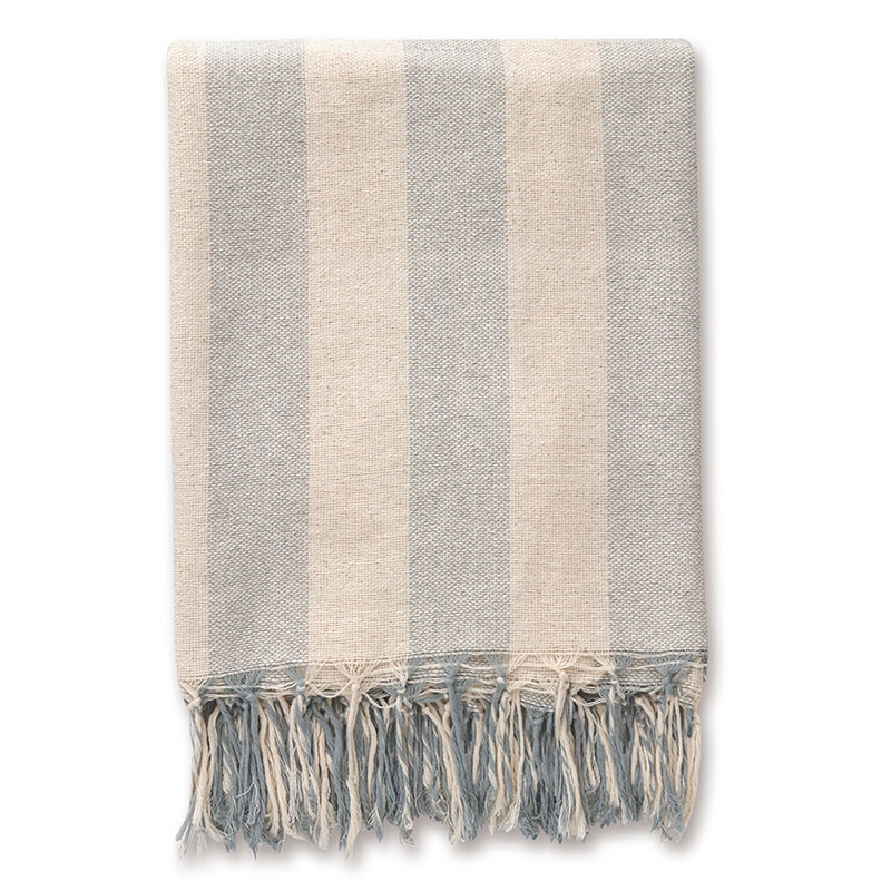 ポッシュリビング ダブルウェイトマルチカバー ストライプ 53402　グレー 1個（ご注文単位1個）【直送品】