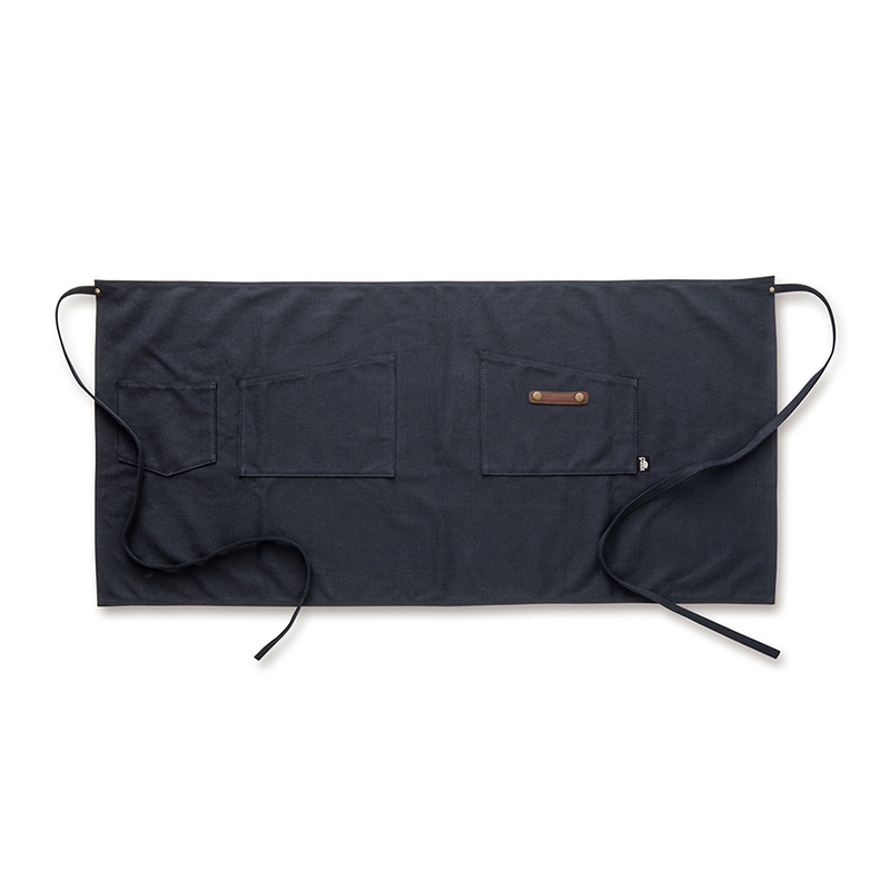 ポッシュリビング ワークショートエプロン ブラック 53414 1個（ご注文単位1個）【直送品】