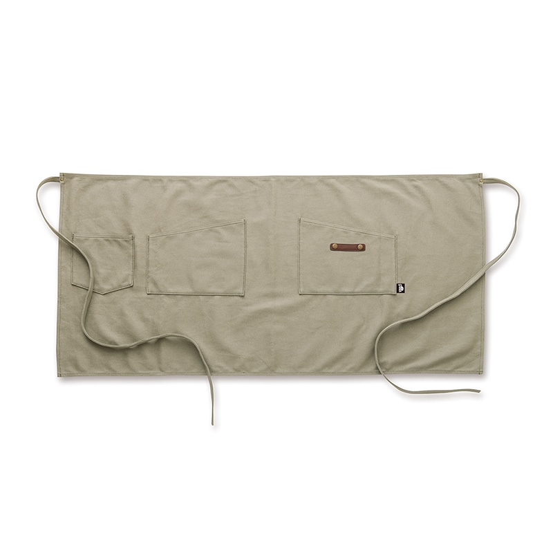 ポッシュリビング ワークショートエプロン カーキ 53416 1個（ご注文単位1個）【直送品】