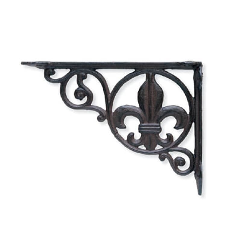 ポッシュリビング アイアンブラケット リーフ 61130 ブラウン 1個(ご注文単位2個)【直送品】