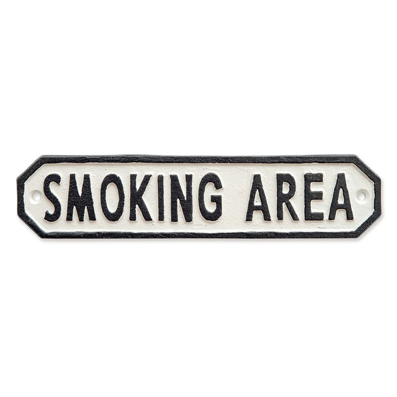 ポッシュリビング サインプレート SMOKING AREA 63591 ホワイト 1個(ご注文単位1個)【直送品】