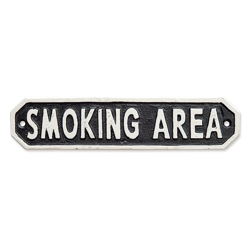 ポッシュリビング サインプレート SMOKING AREA 63592 ブラック 1個(ご注文単位1個)【直送品】