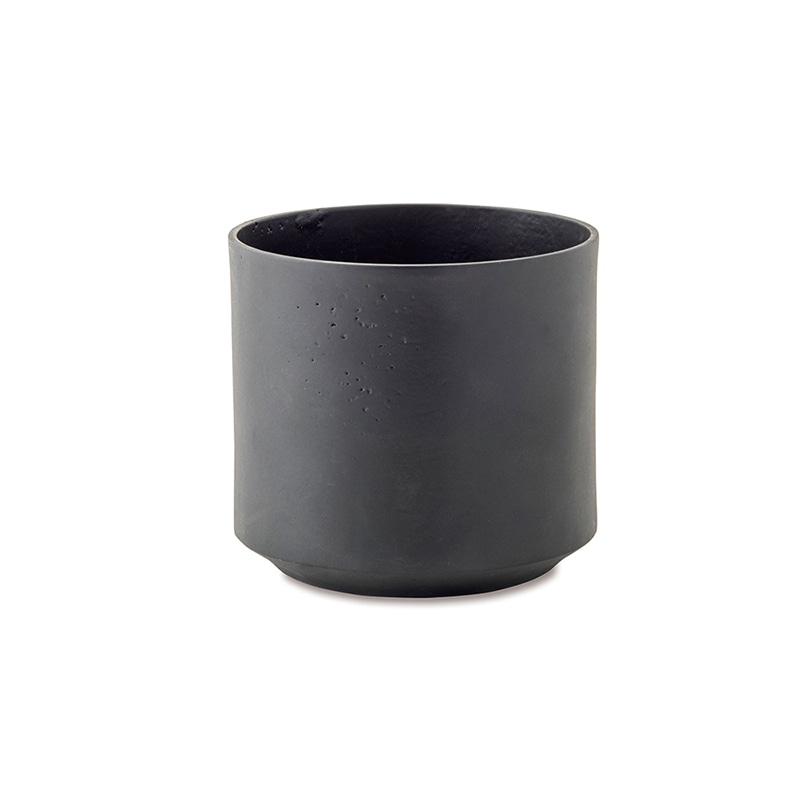 ポッシュリビング ラウンドポット  63662　ブラック 1個（ご注文単位1個）【直送品】