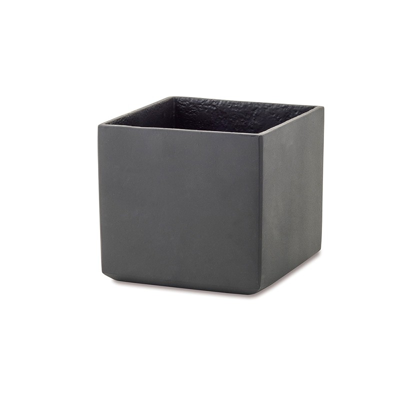 ポッシュリビング スクエアポット  63664　ブラック 1個（ご注文単位1個）【直送品】